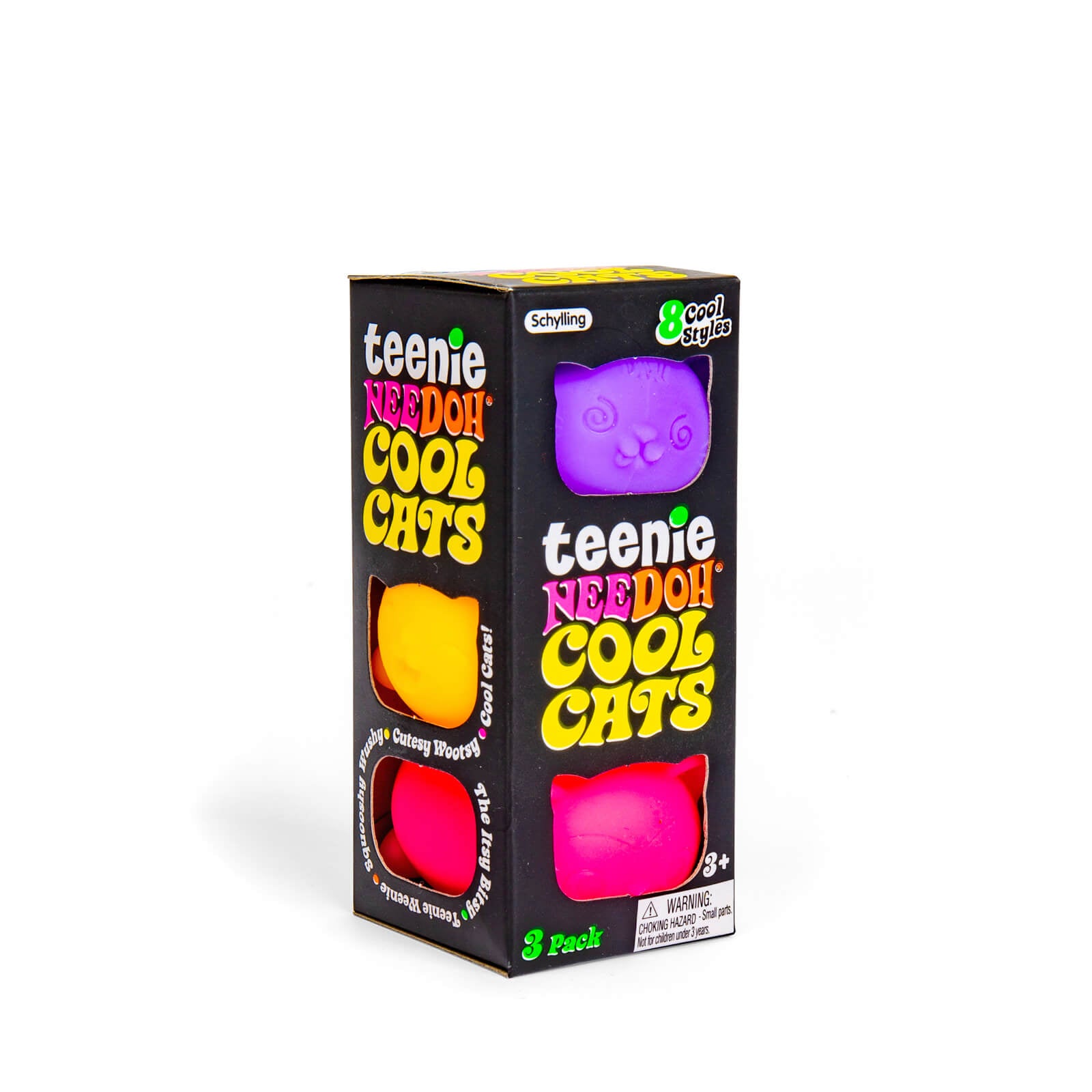 Squishy Fidget Toy - Teenie Cool Cats - Set of 3