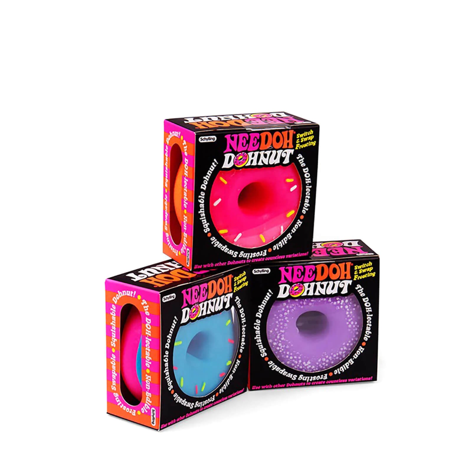 Squishy Fidget Toy - Coloured Donut