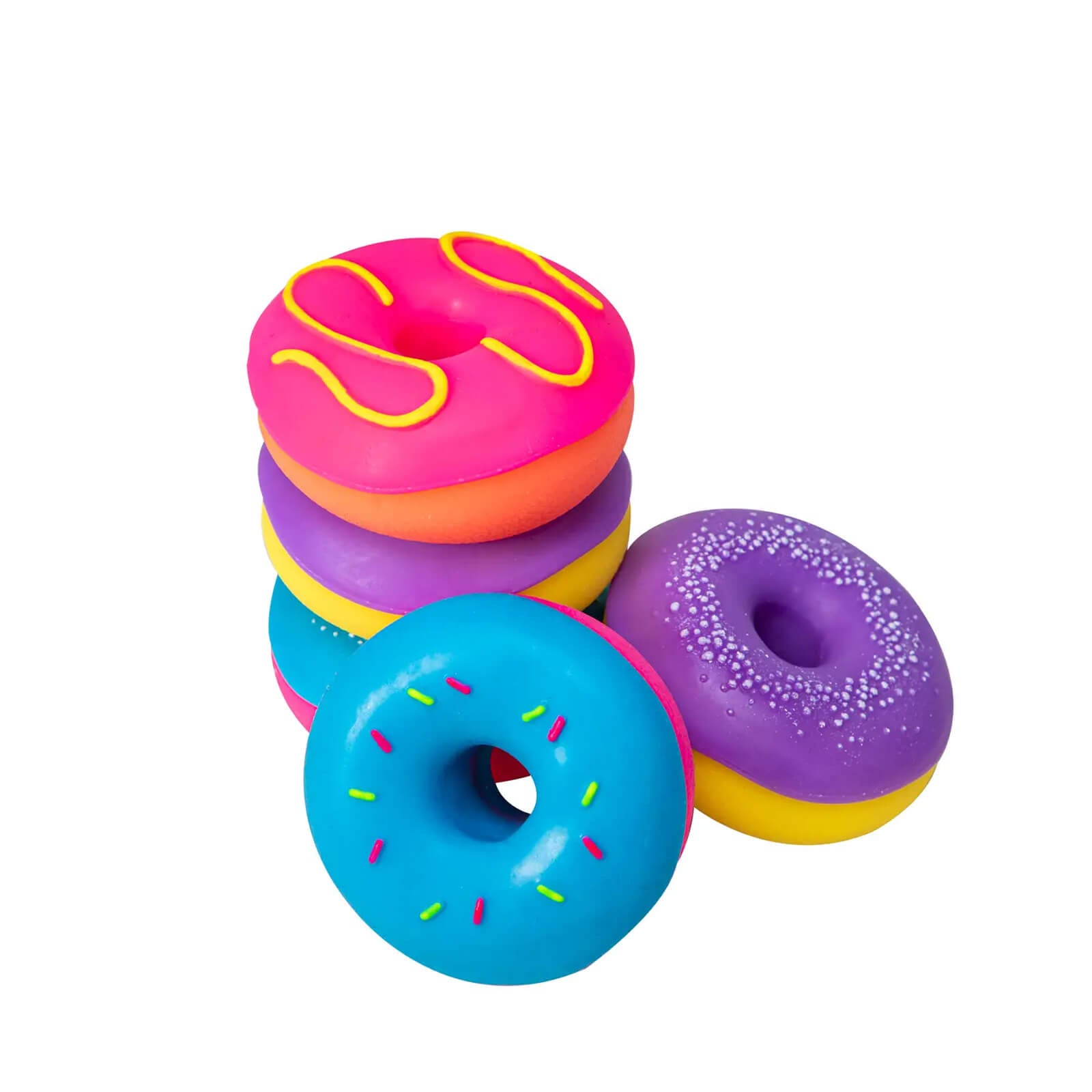 Squishy Fidget Toy - Coloured Donut