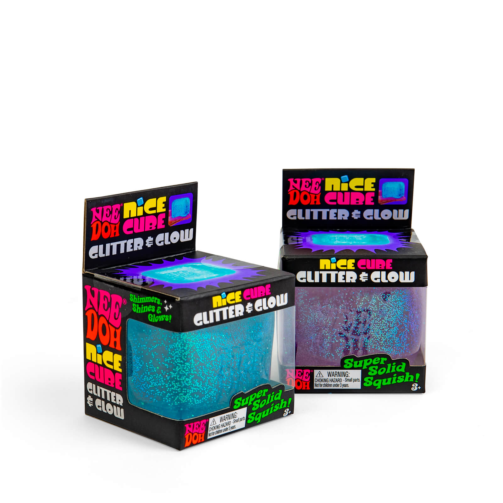Squishy Fidget Toy - Glitter and Glow Nice Cube