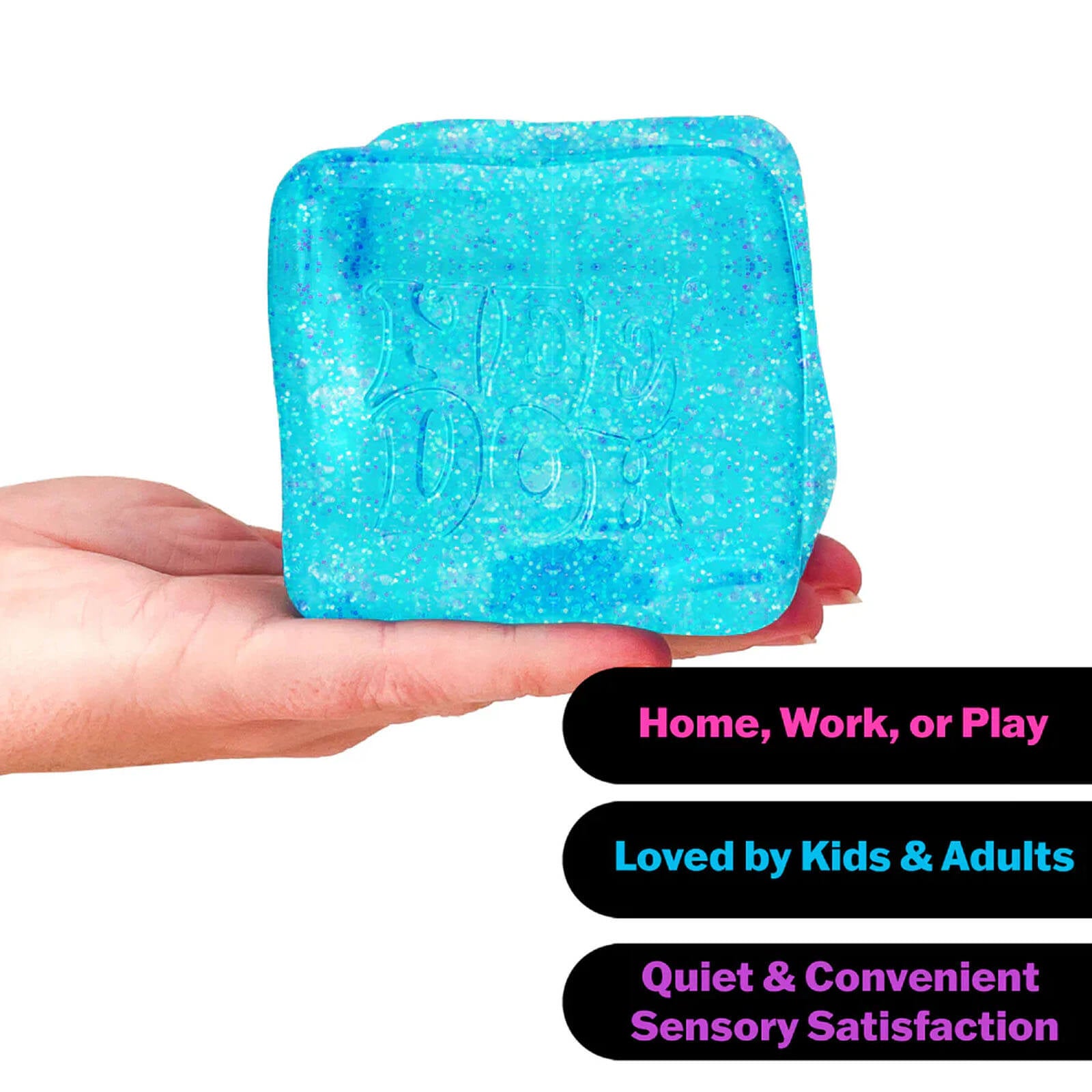 Squishy Fidget Toy - Large Niceberg Glitter and Glow