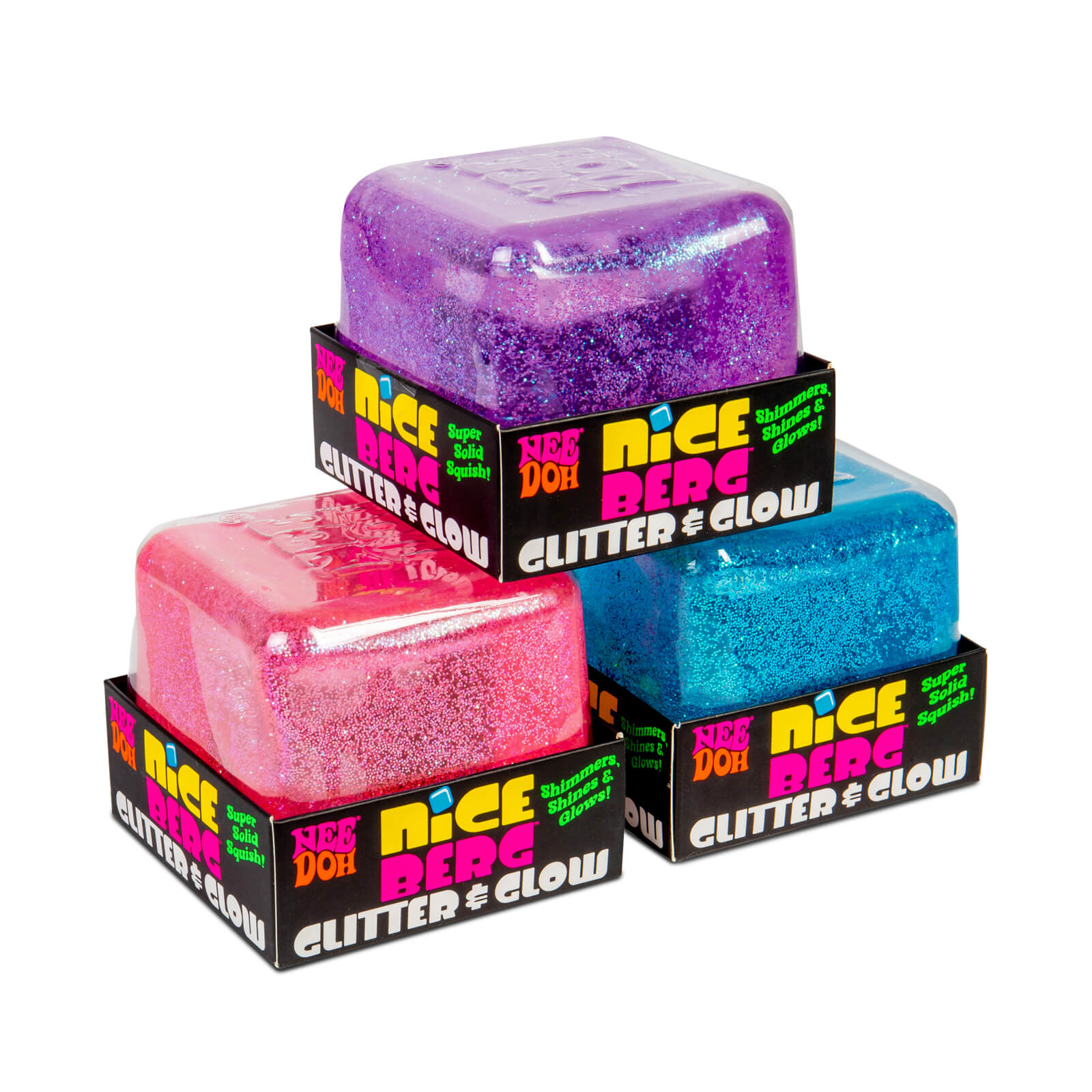 Squishy Fidget Toy - Large Niceberg Glitter and Glow