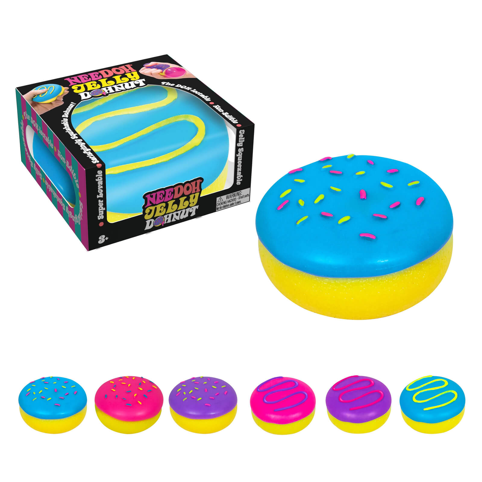 Squishy Fidget Toy - Coloured Jelly Donut