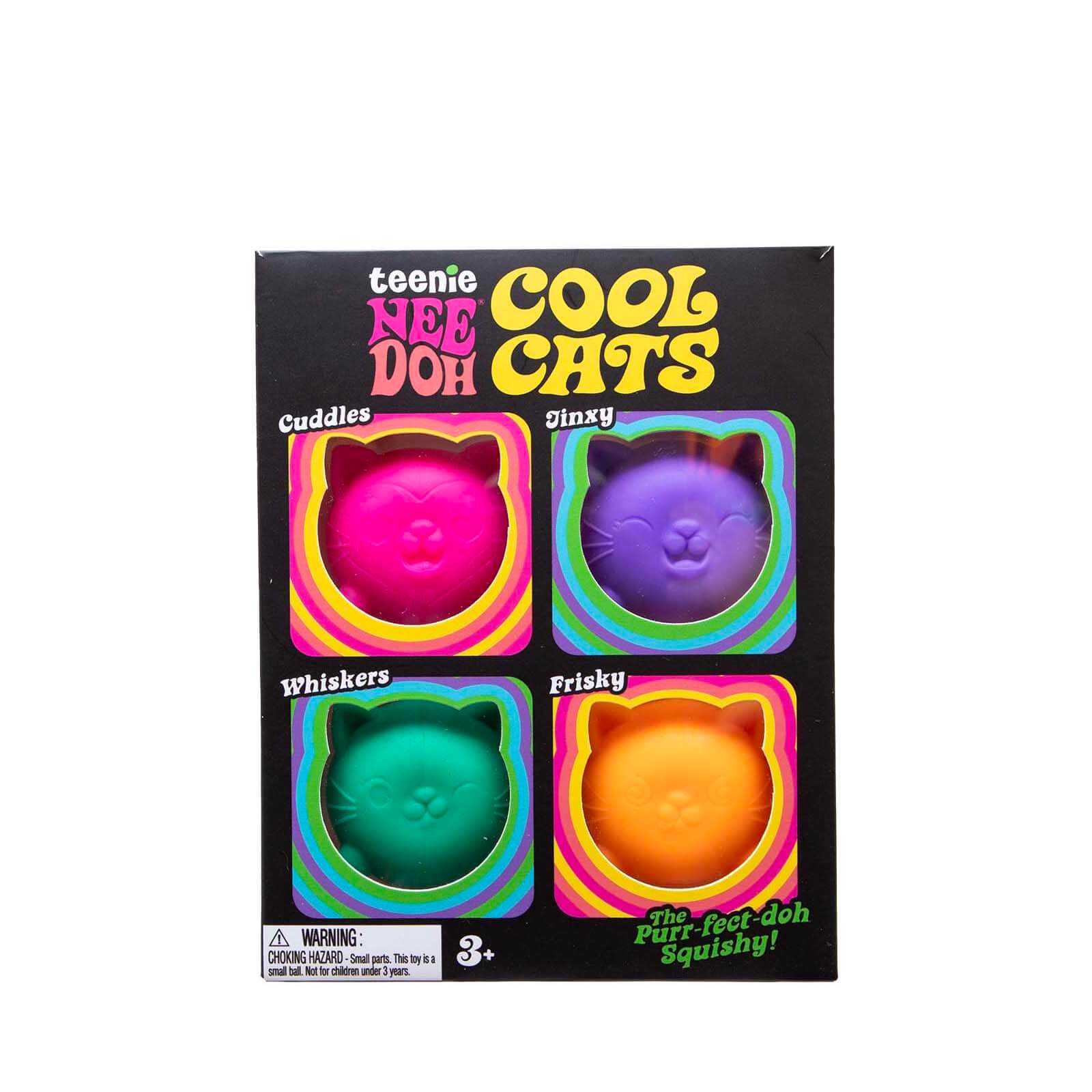 Squishy Fidget Toy - Cool Cats Teenie - Set of 4