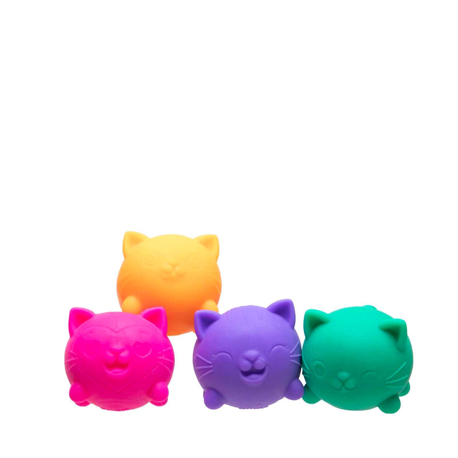 Squishy Fidget Toy - Cool Cats Teenie - Set of 4