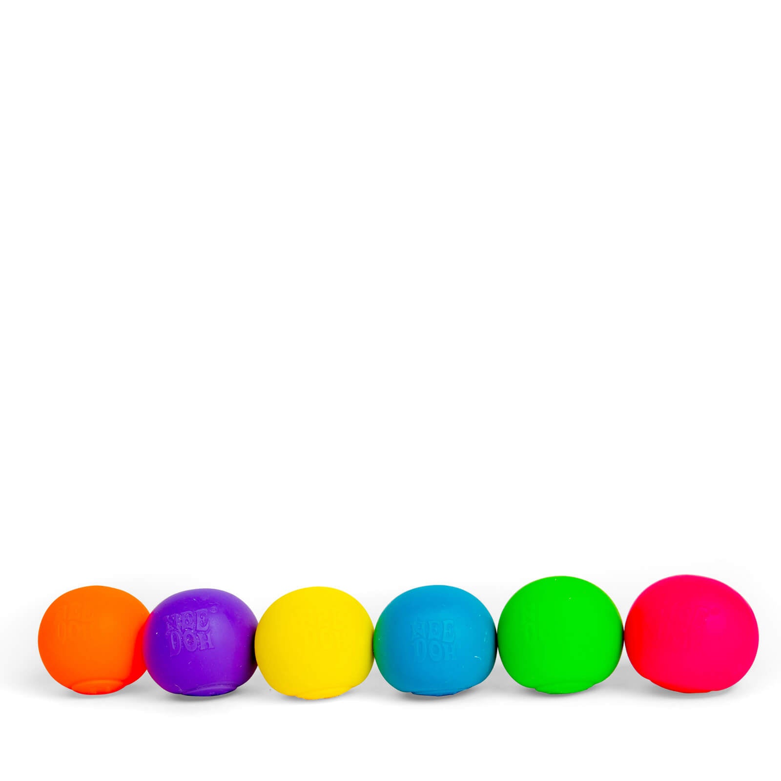 Squishy Stress Balls - Rainbow Teenie - Set of 6