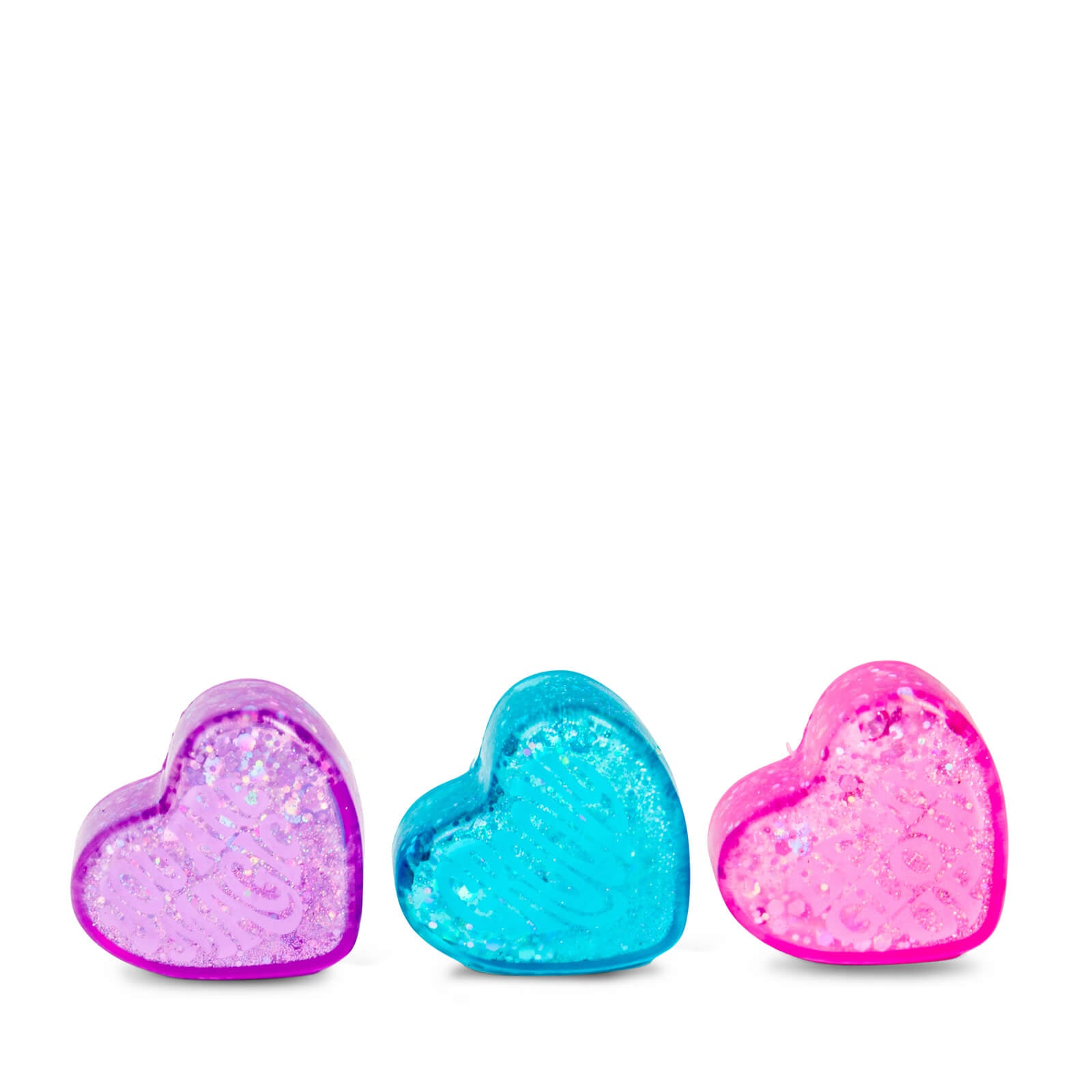 Squishy Fidget Toy - Teenie Sparkle Hearts - Set of 3