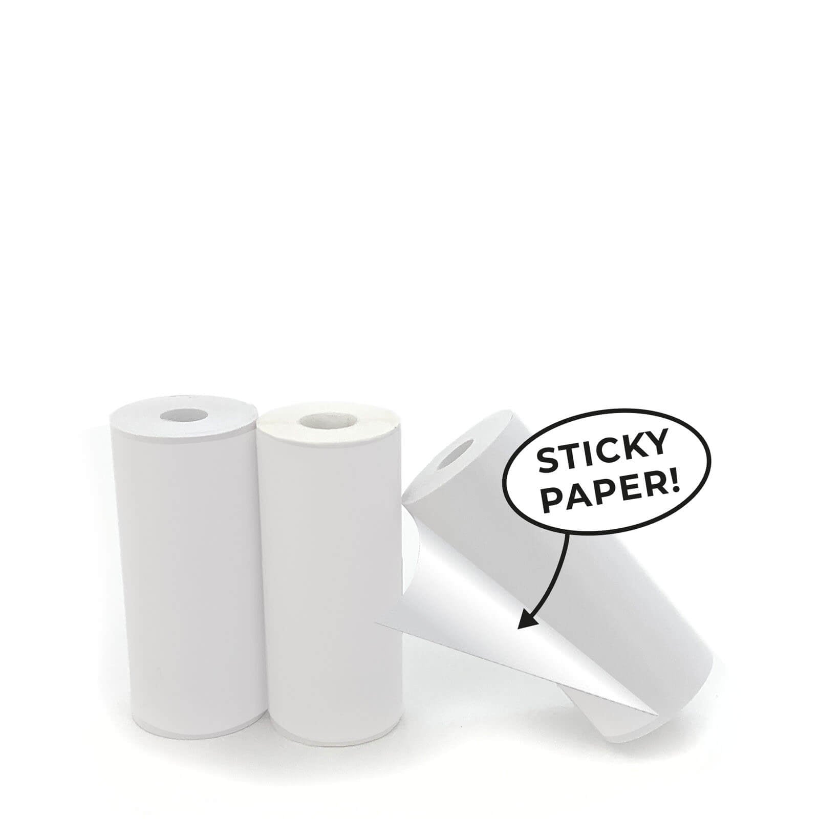 3 Self Adhesive Paper Rolls Refills - White
