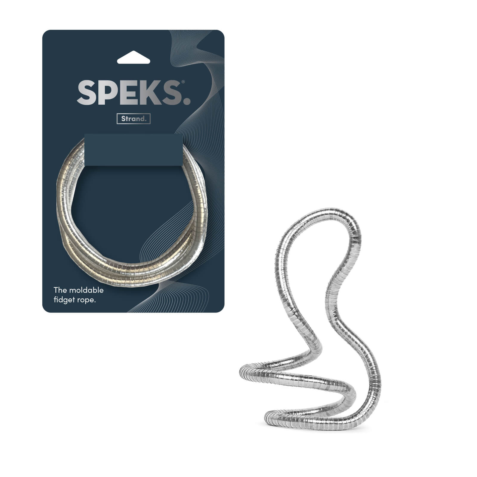 Strand Moldable Fidget Rope - Silver