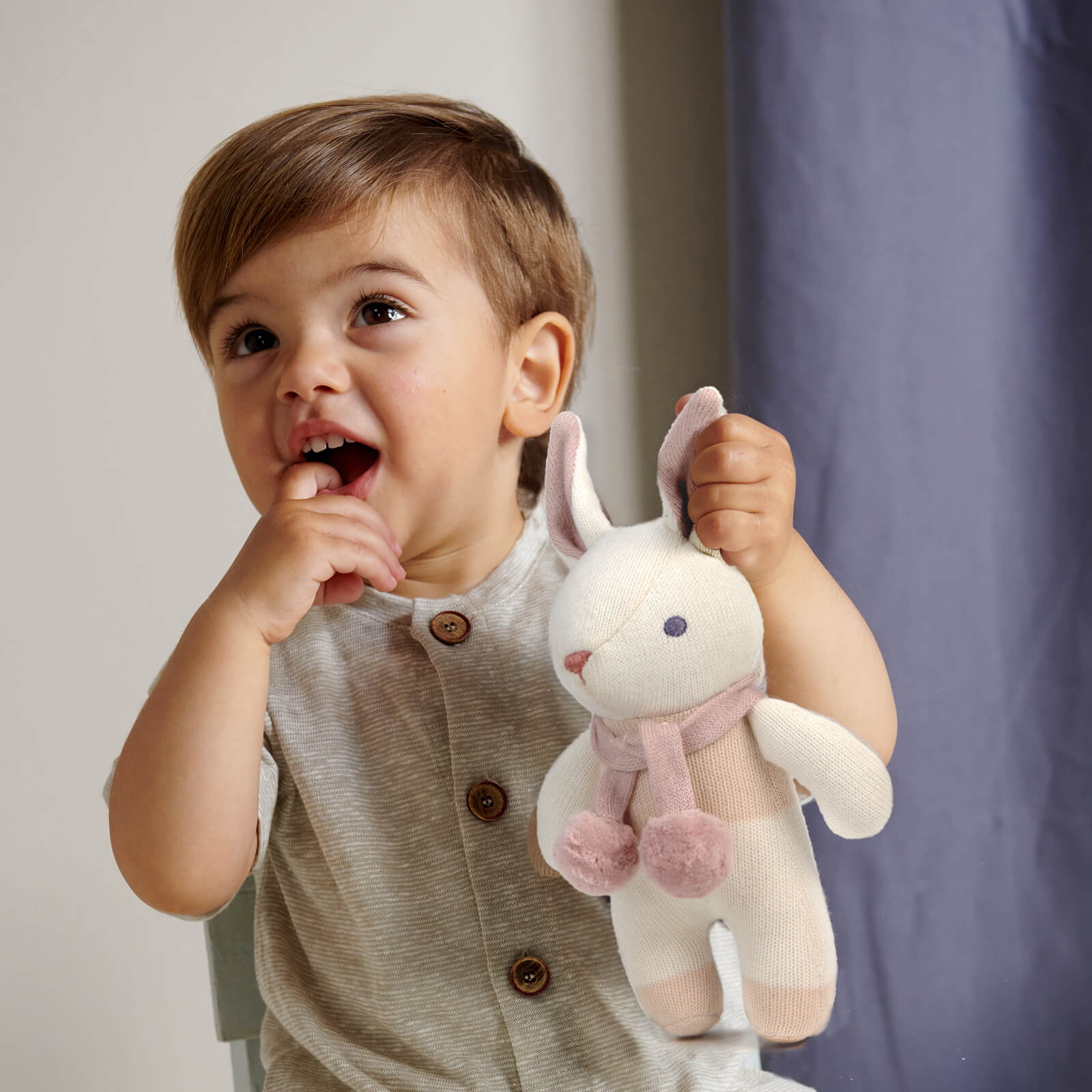 Baby Cream Bunny Rattle