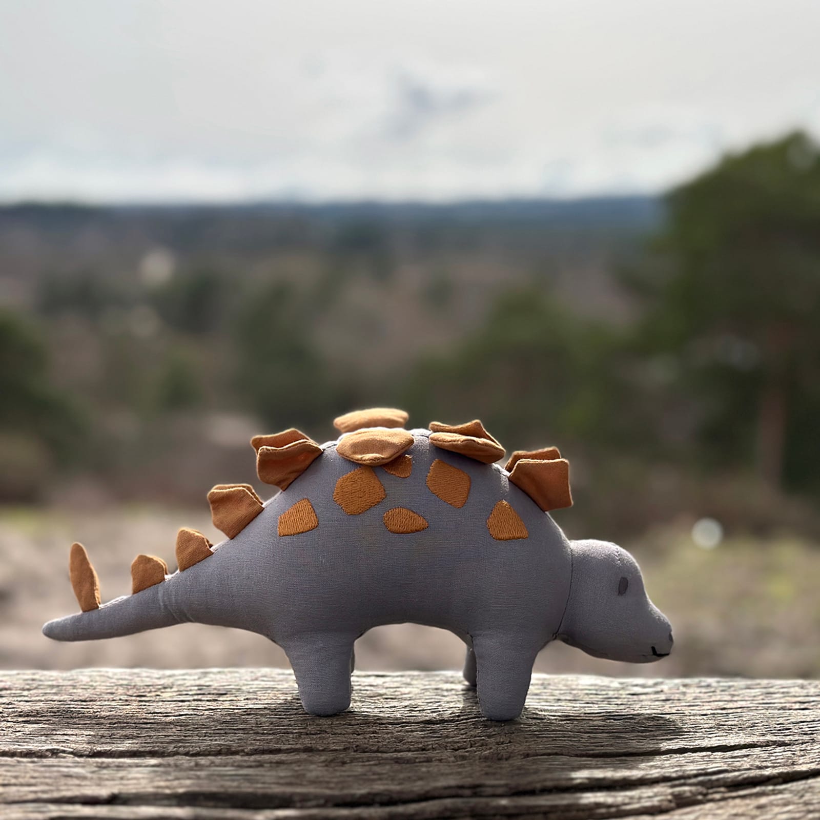 Linen Dinosaur Toy - Steggy