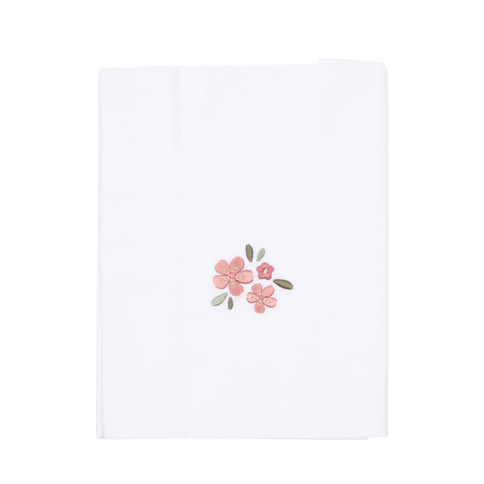 Cot Sheet 70cm x 100cm - Embroidered Fairy Flowers