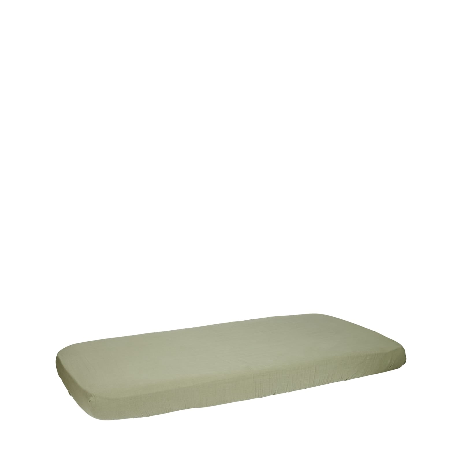 Fitted Cot Sheet 40cm x 80cm - Muslin Olive