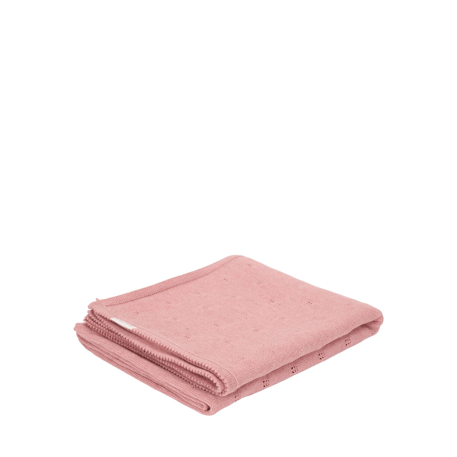 Knitted Cot Blanket 70cm x 100cm - Pure Pink Blush