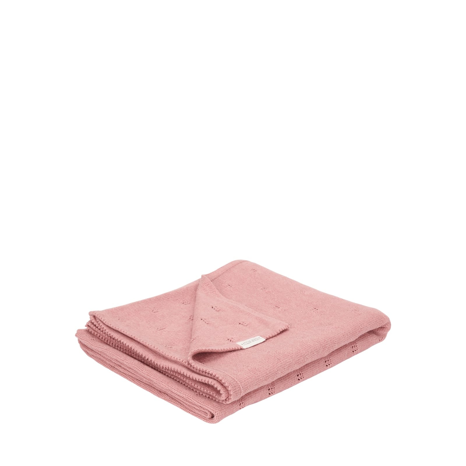 Knitted Cot Blanket 70cm x 100cm - Pure Pink Blush