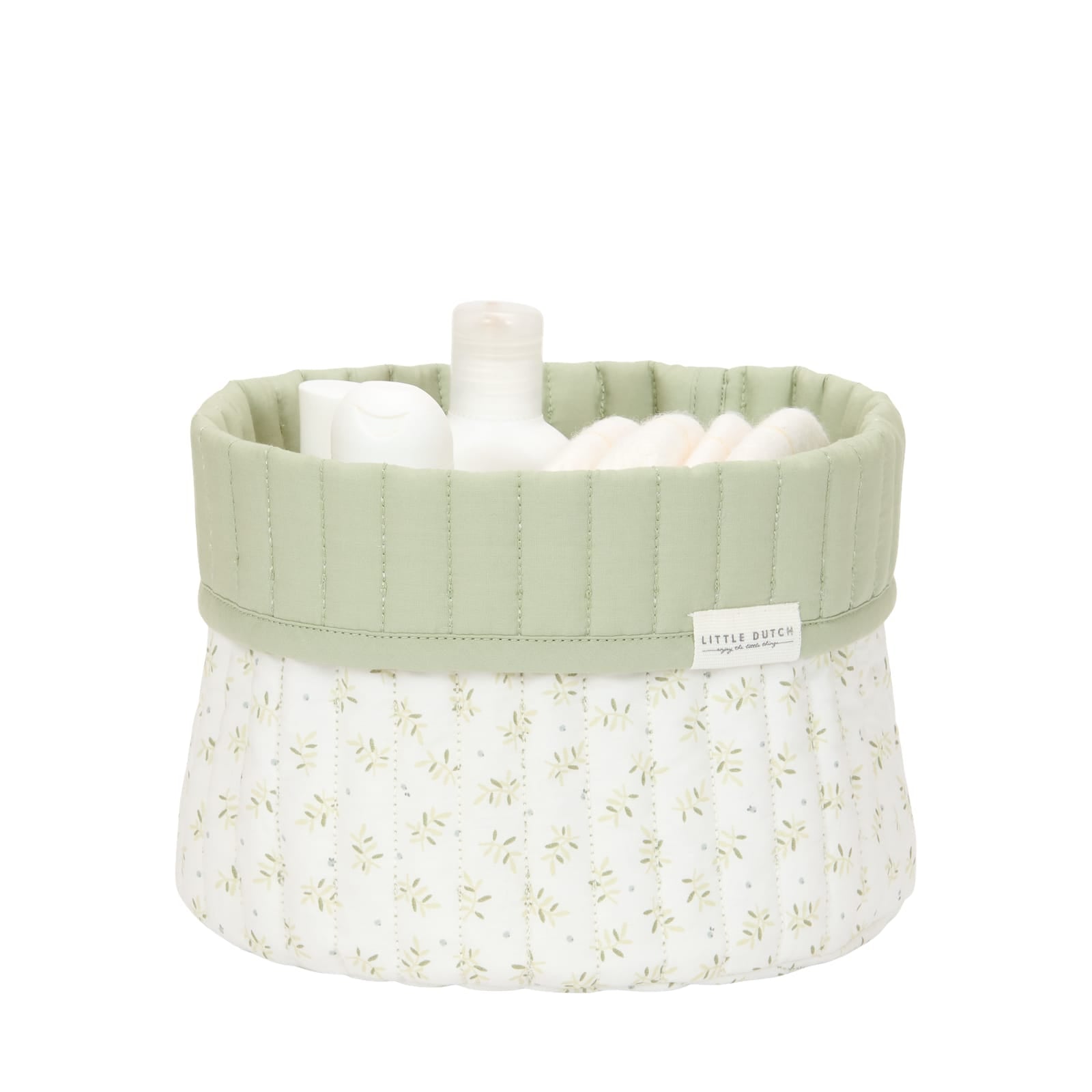 Quilted Storage Basket Small - Blueberry Leaves