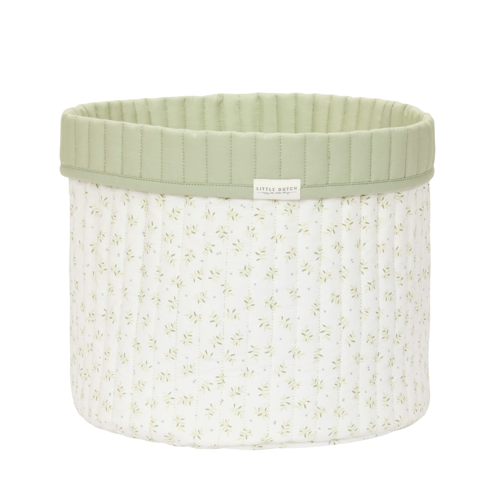Quilted Storage Basket Large - Blueberry Leaves