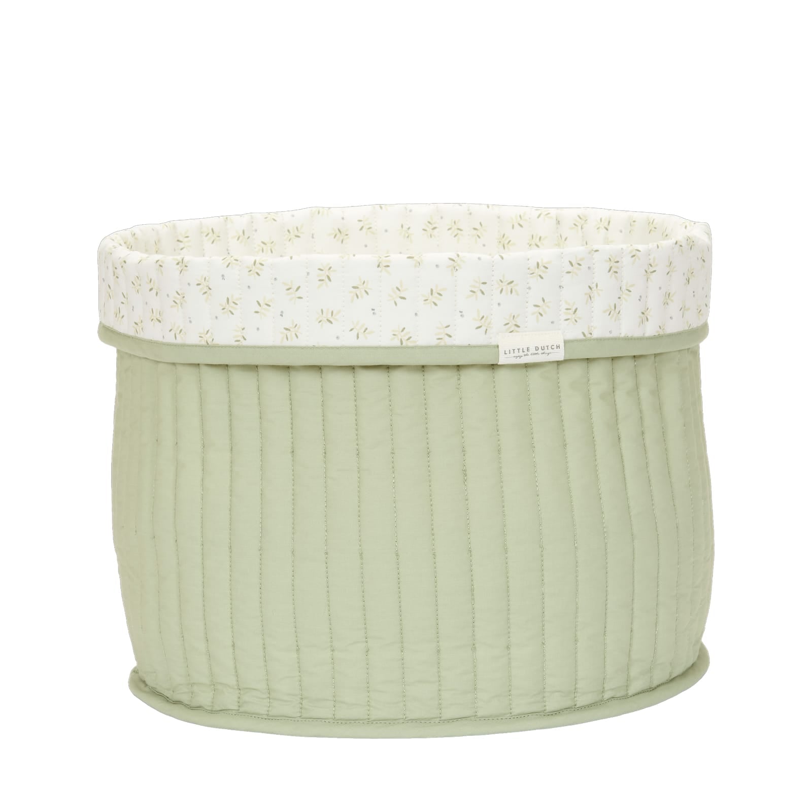 Quilted Storage Basket Large - Blueberry Leaves