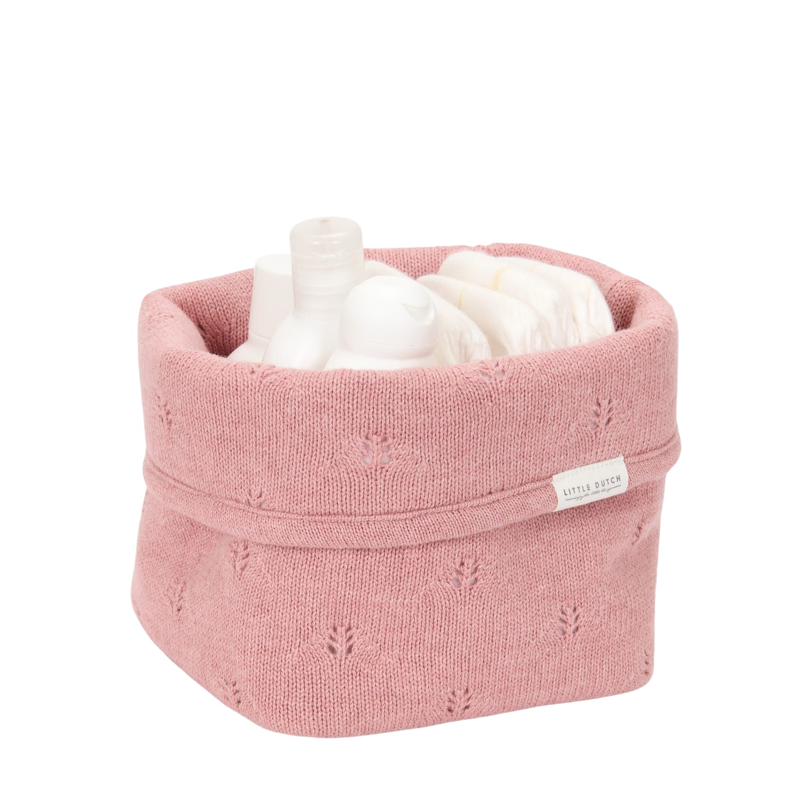 Knitted Storage Basket Small - Pure Pink Blush