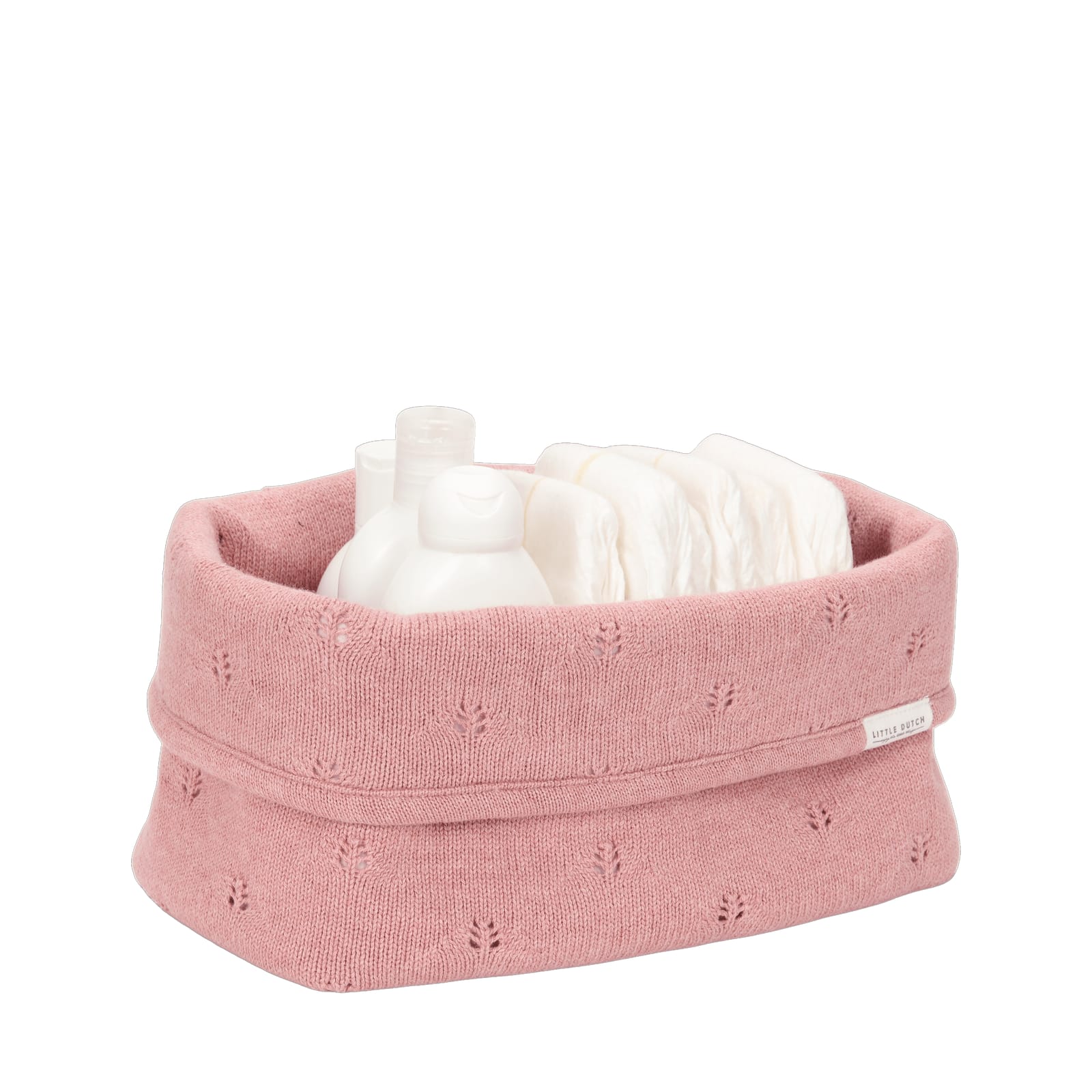 Knitted Storage Basket Large - Pure Pink Blush