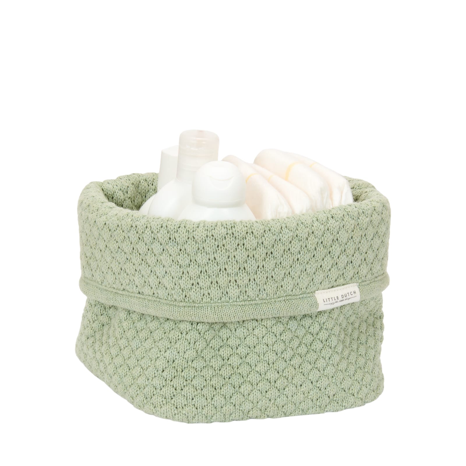 Knitted Storage Basket Small - Pure Sage