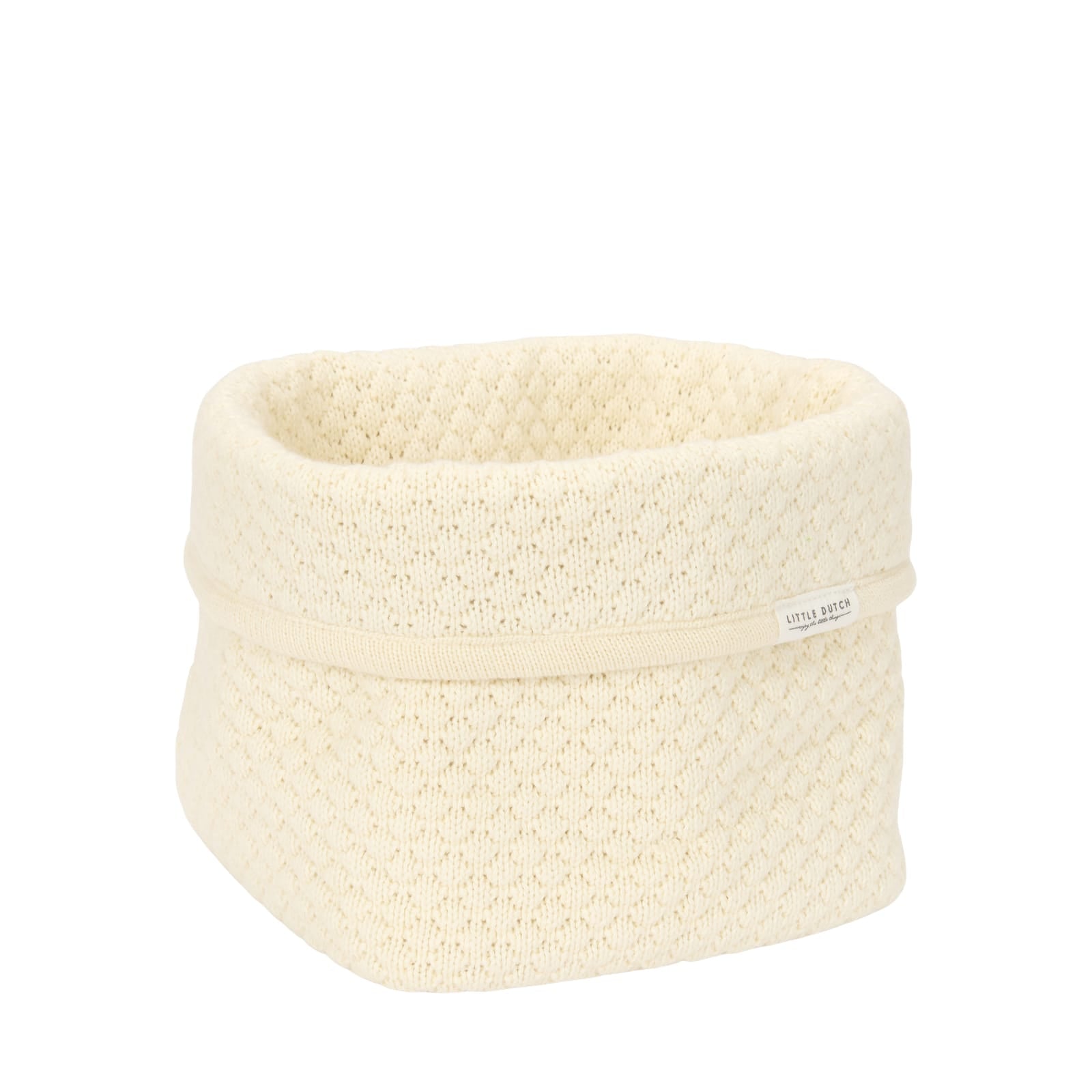 Knitted Storage Basket Small - Pure Soft White