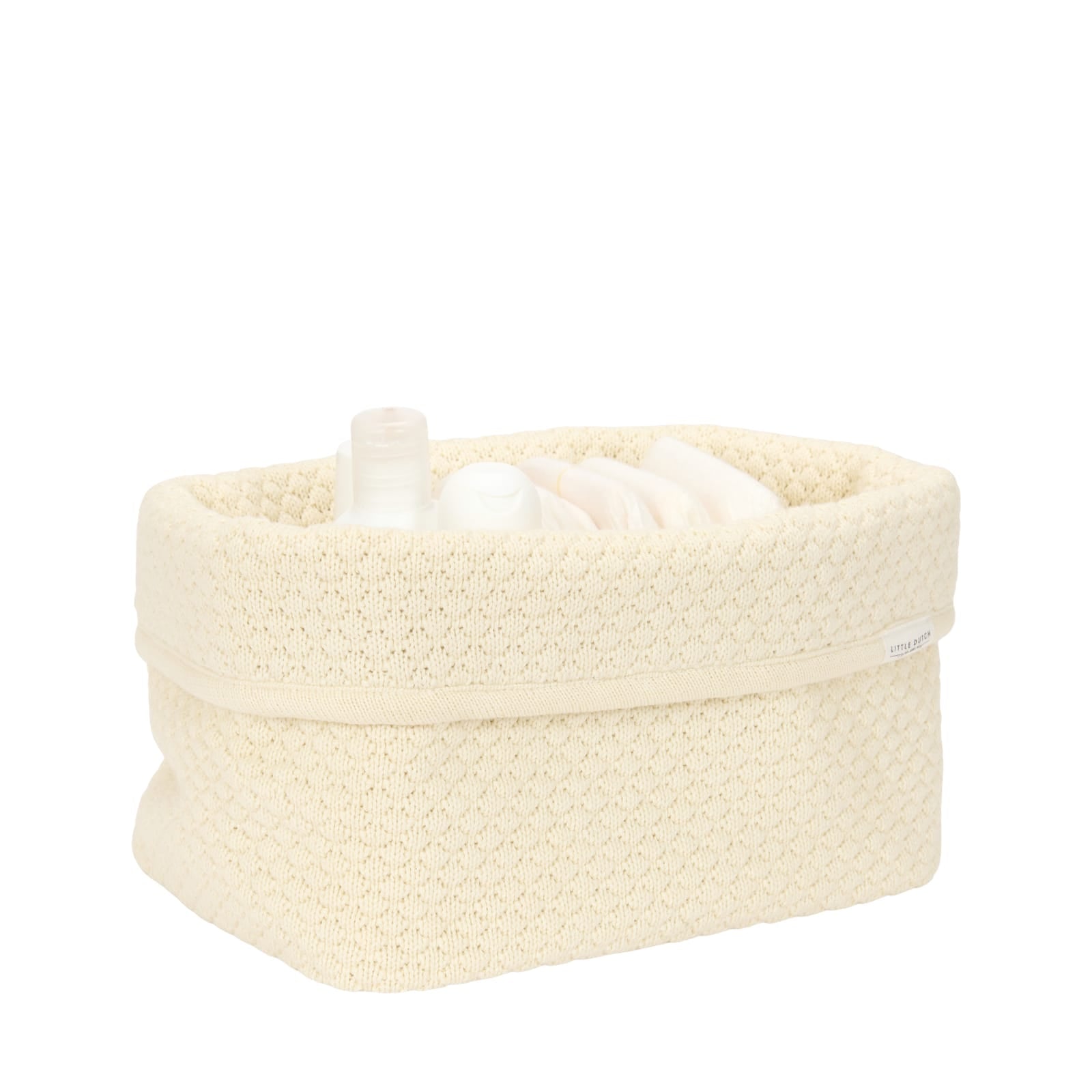 Knitted Storage Basket Large - Pure Soft White