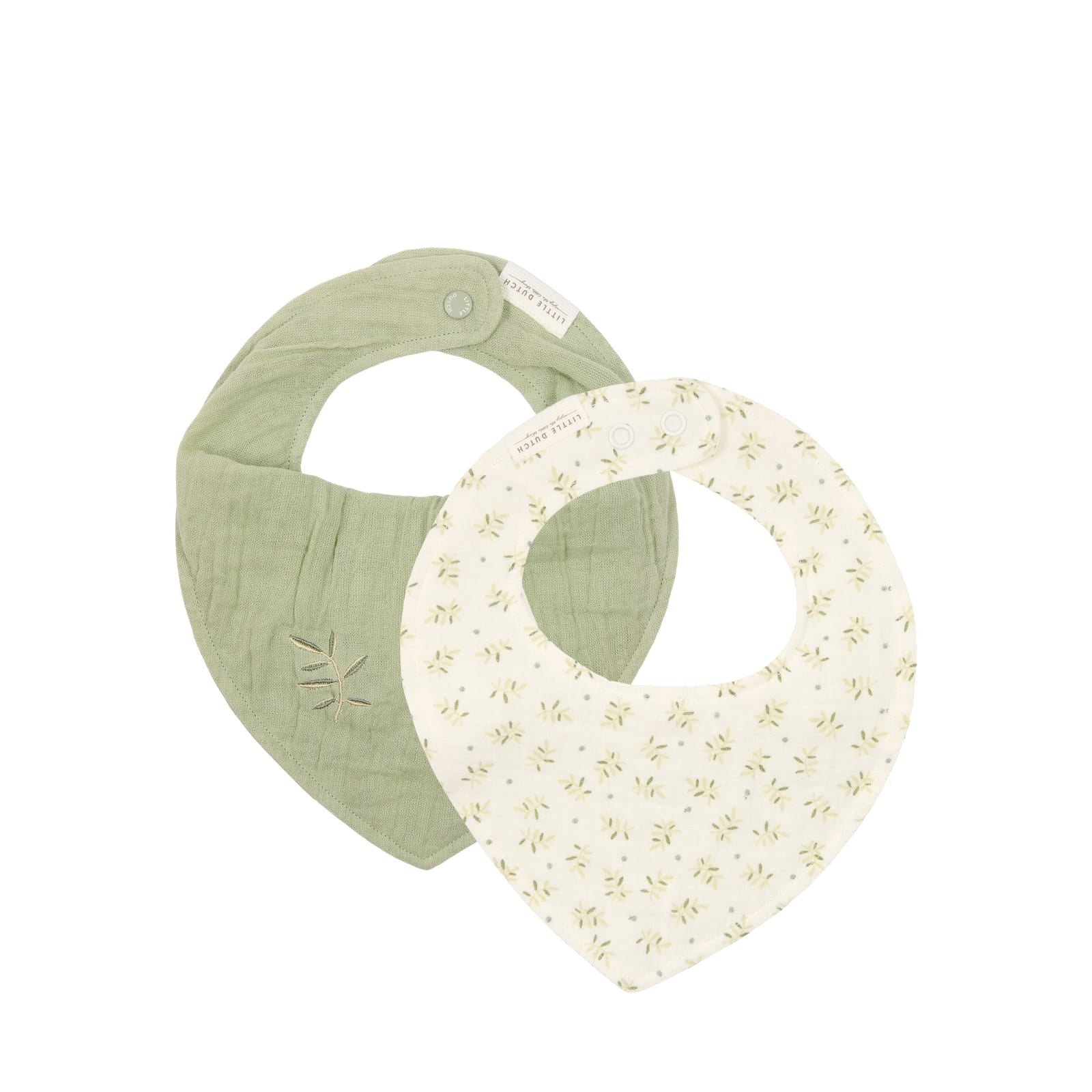 Bandana Bib 2 Pack - Blueberry Leaves and Sage