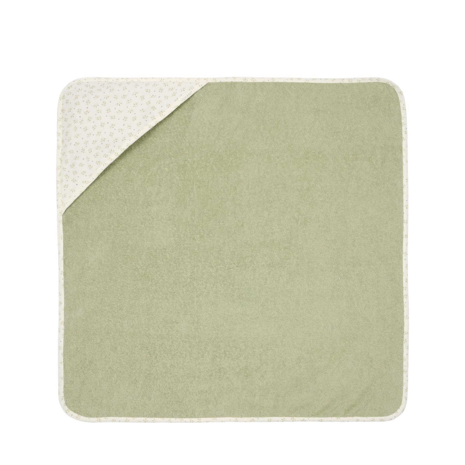 Hooded Towel 75cm x 75cm - Muslin Blueberry Leaves