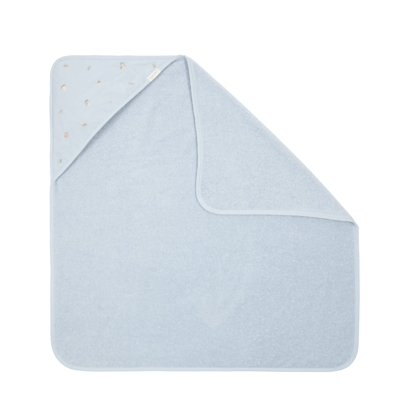 Hooded Towel 100cm x 100cm - Embroidered Blue
