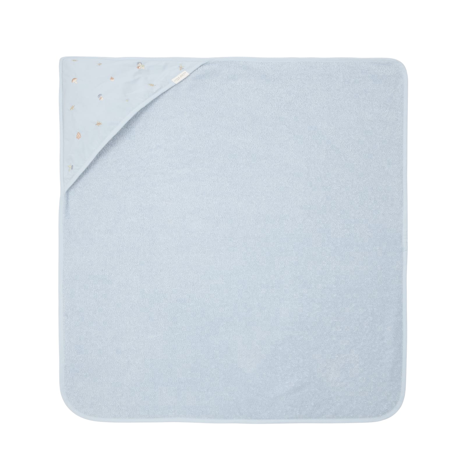 Hooded Towel 100cm x 100cm - Embroidered Blue