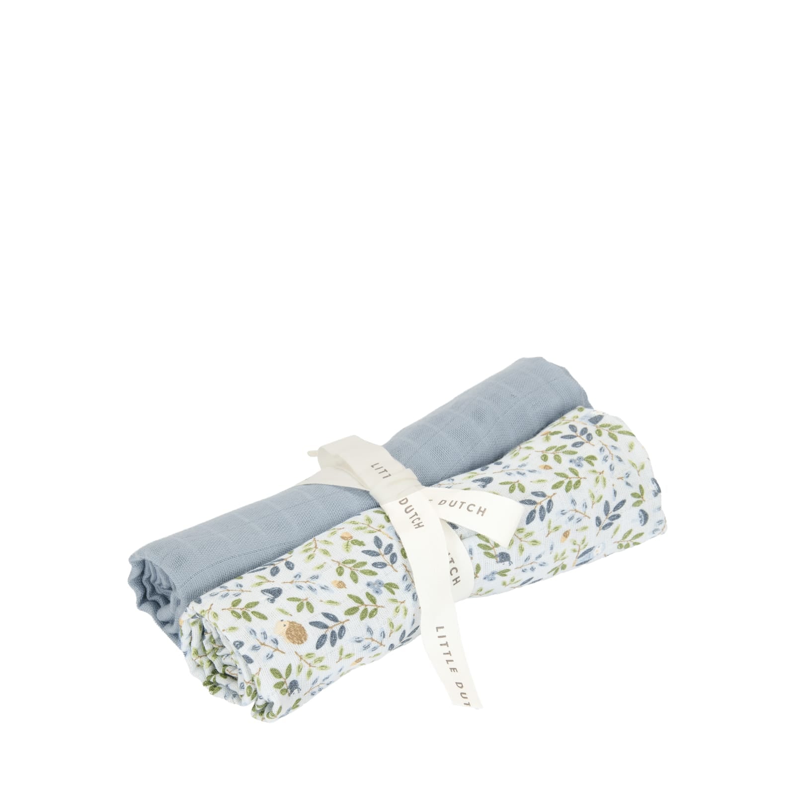 Swaddle Muslin 70cm x 70cm - Forest Adventure and Denim Blue