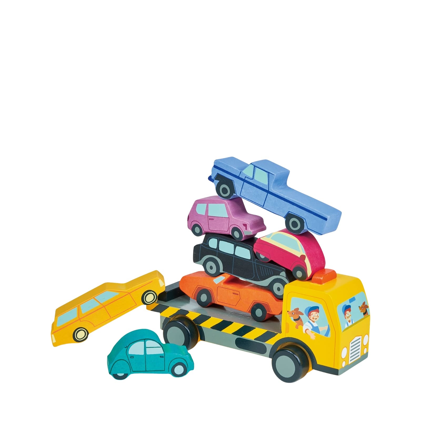Wooden Stacking Cars