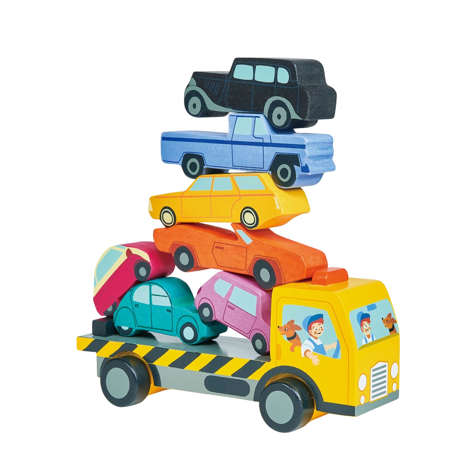 Wooden Stacking Cars