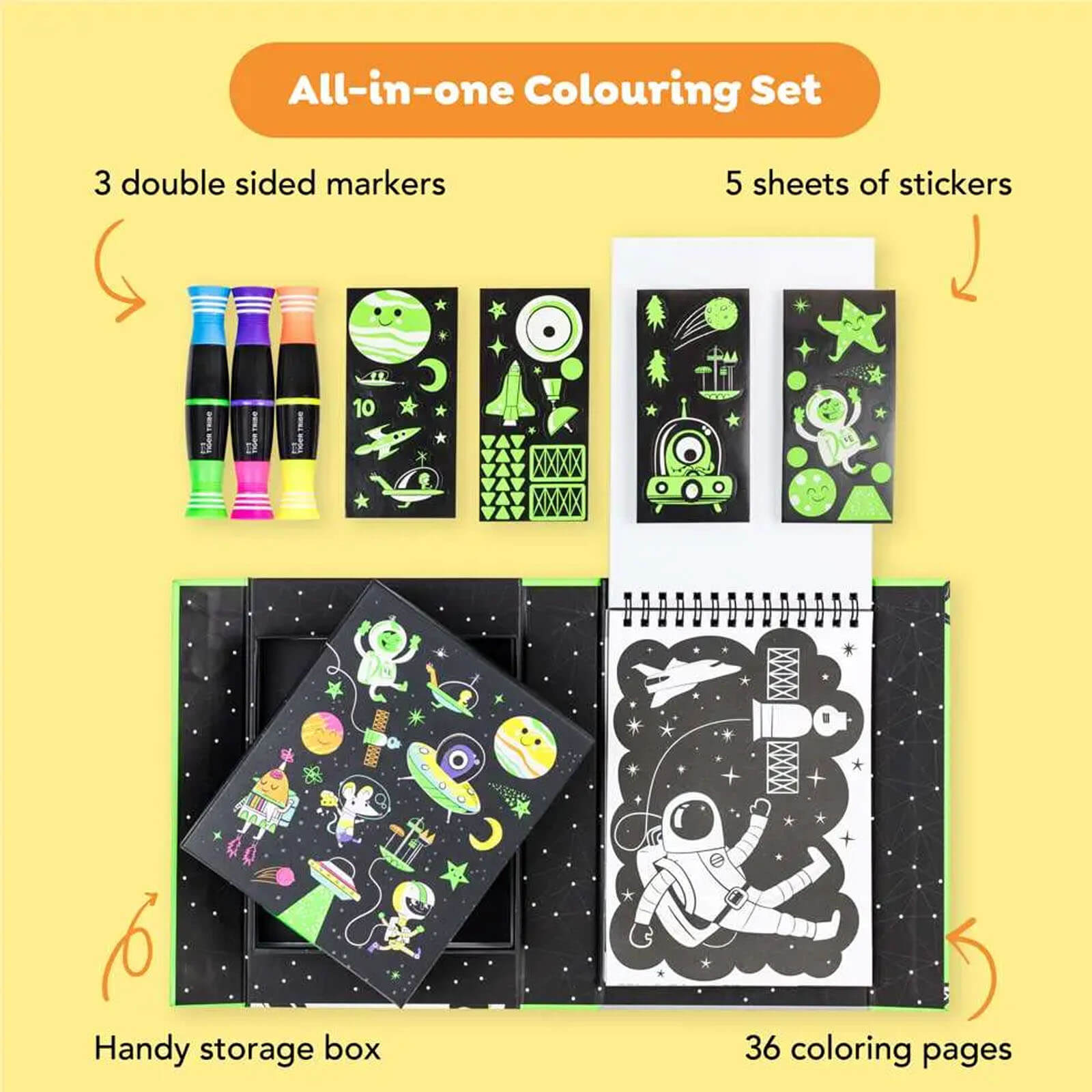 Neon Colouring Set - Outer Space