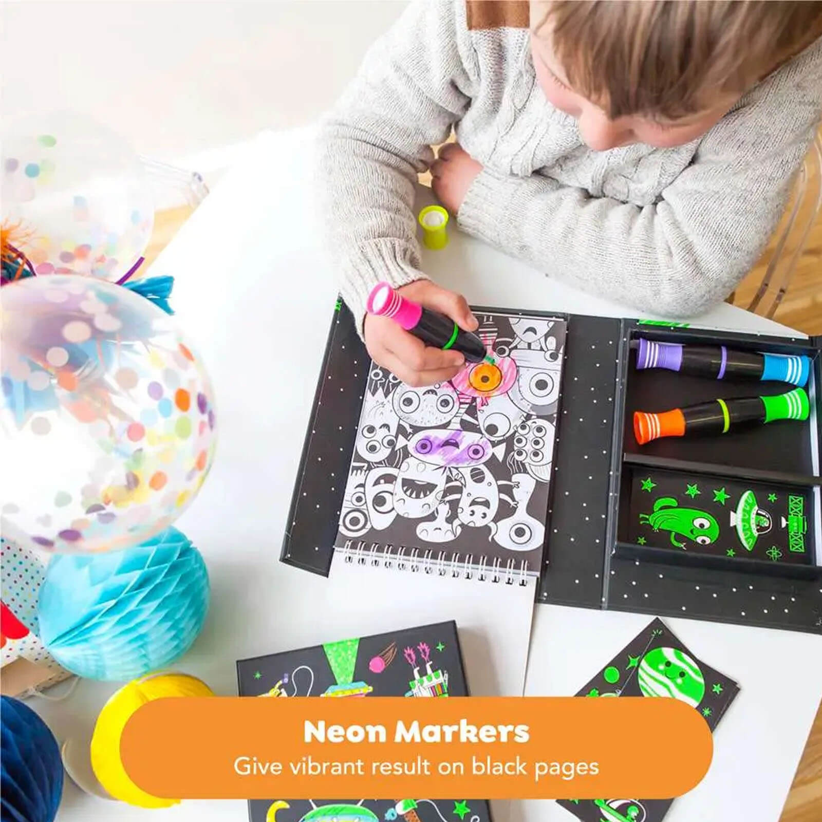 Neon Colouring Set - Outer Space