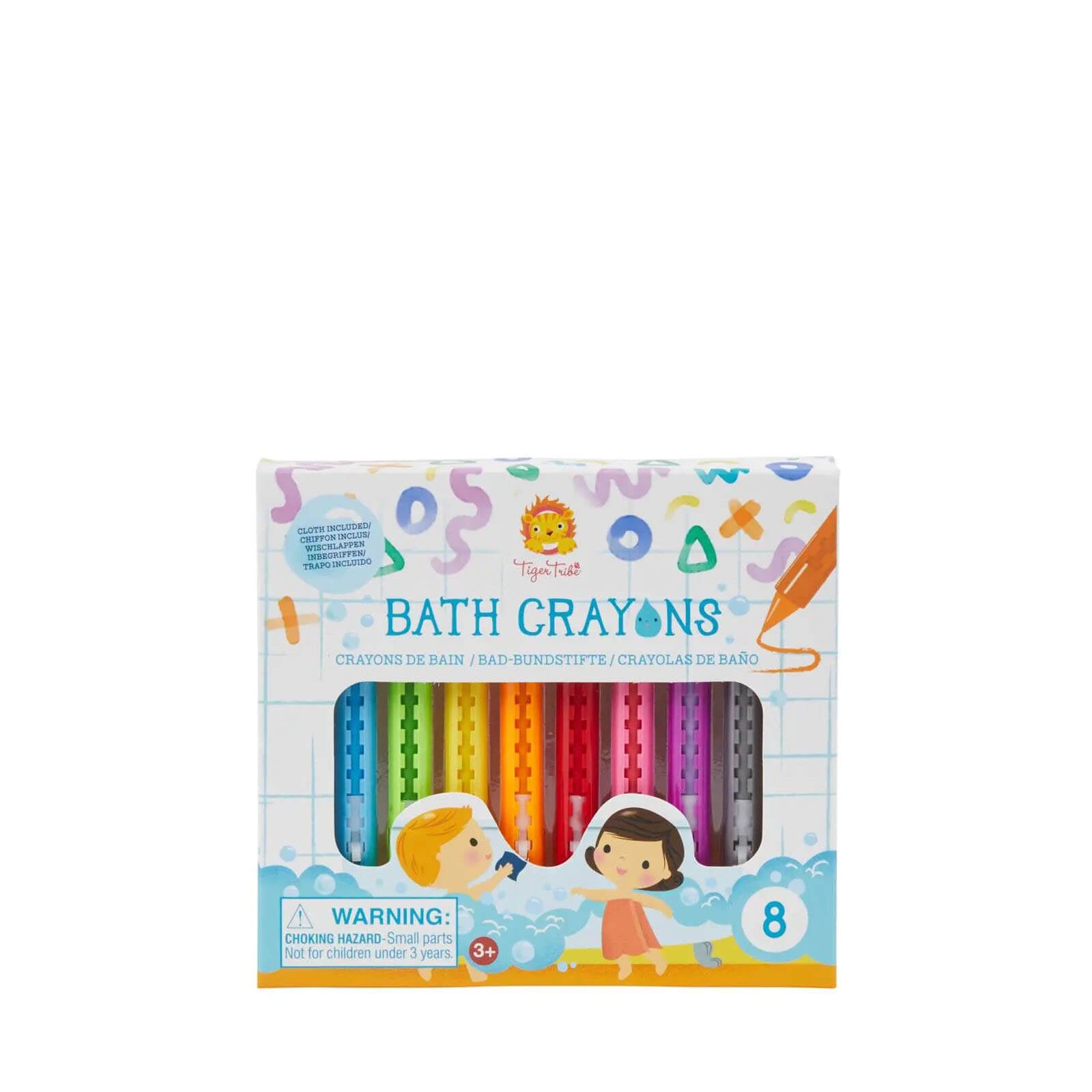 8 Coloured Bath Crayons