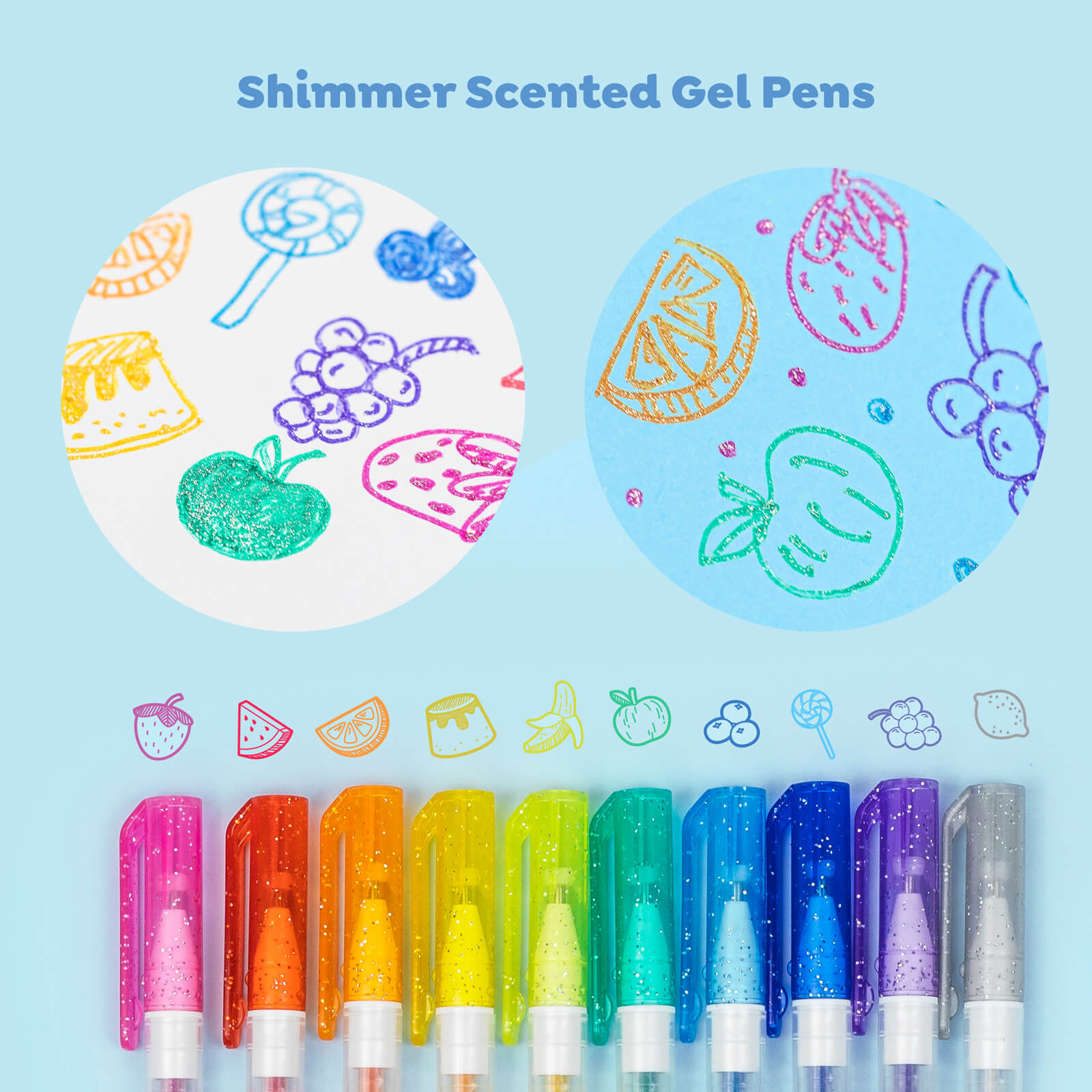 10 Shimmer Scented Gel Pens