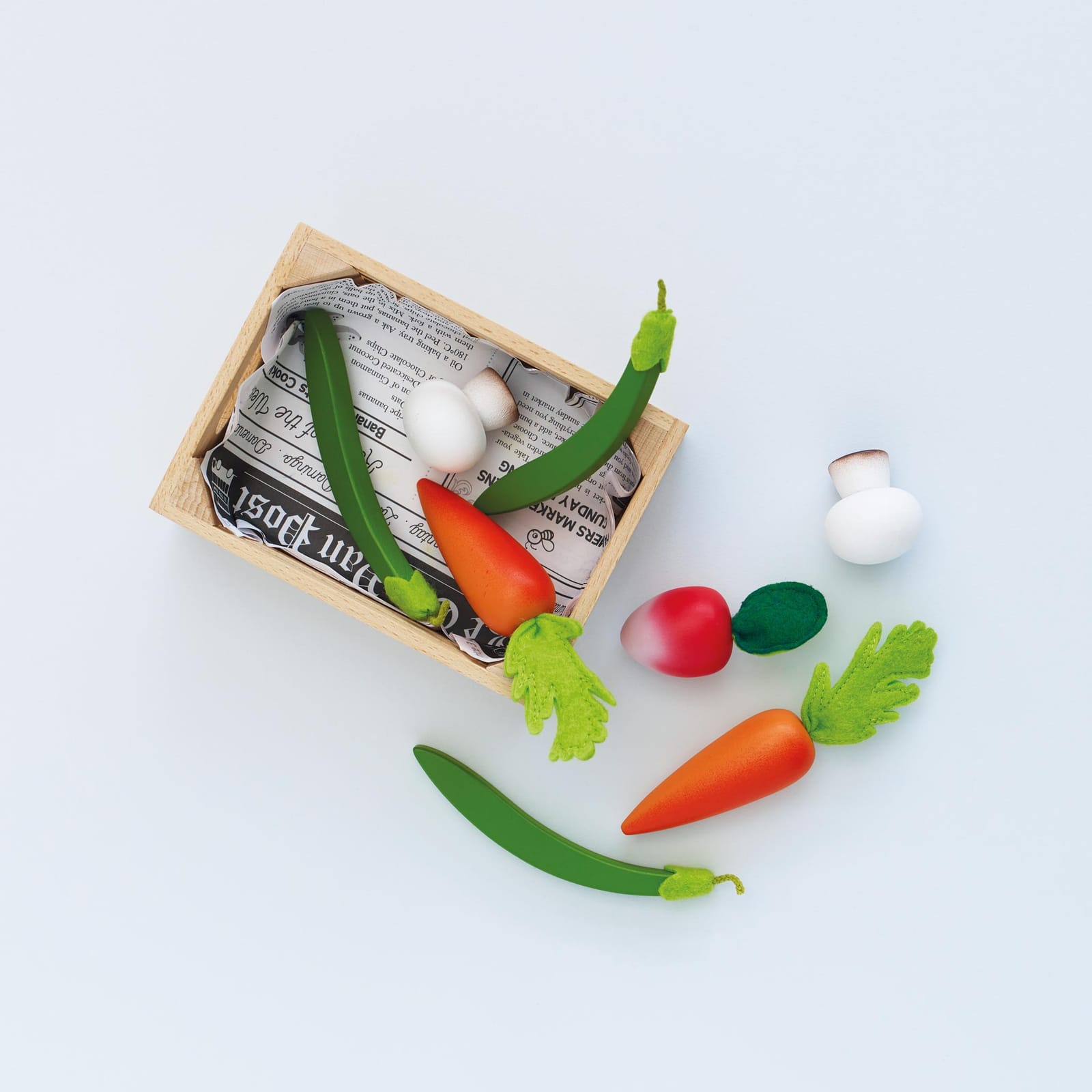 Wooden Crate - Vegetables 5 a Day