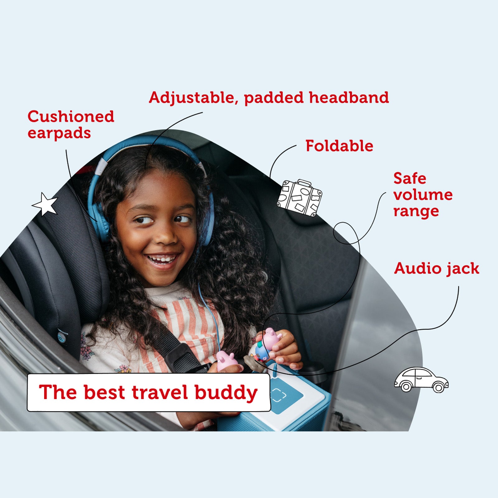 Headphones Foldable - Blue