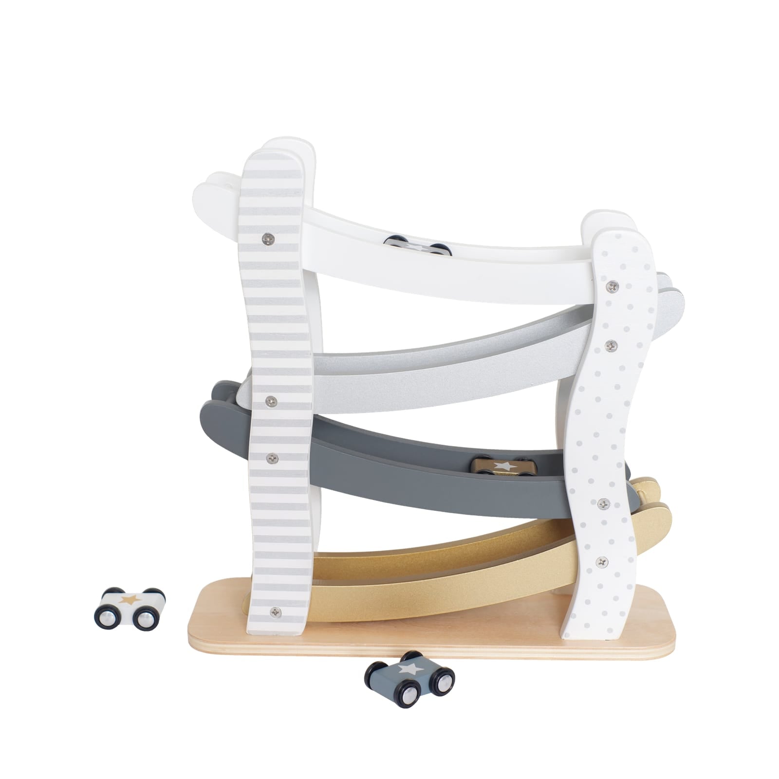 Silver Ramp Racer with 4 Cars