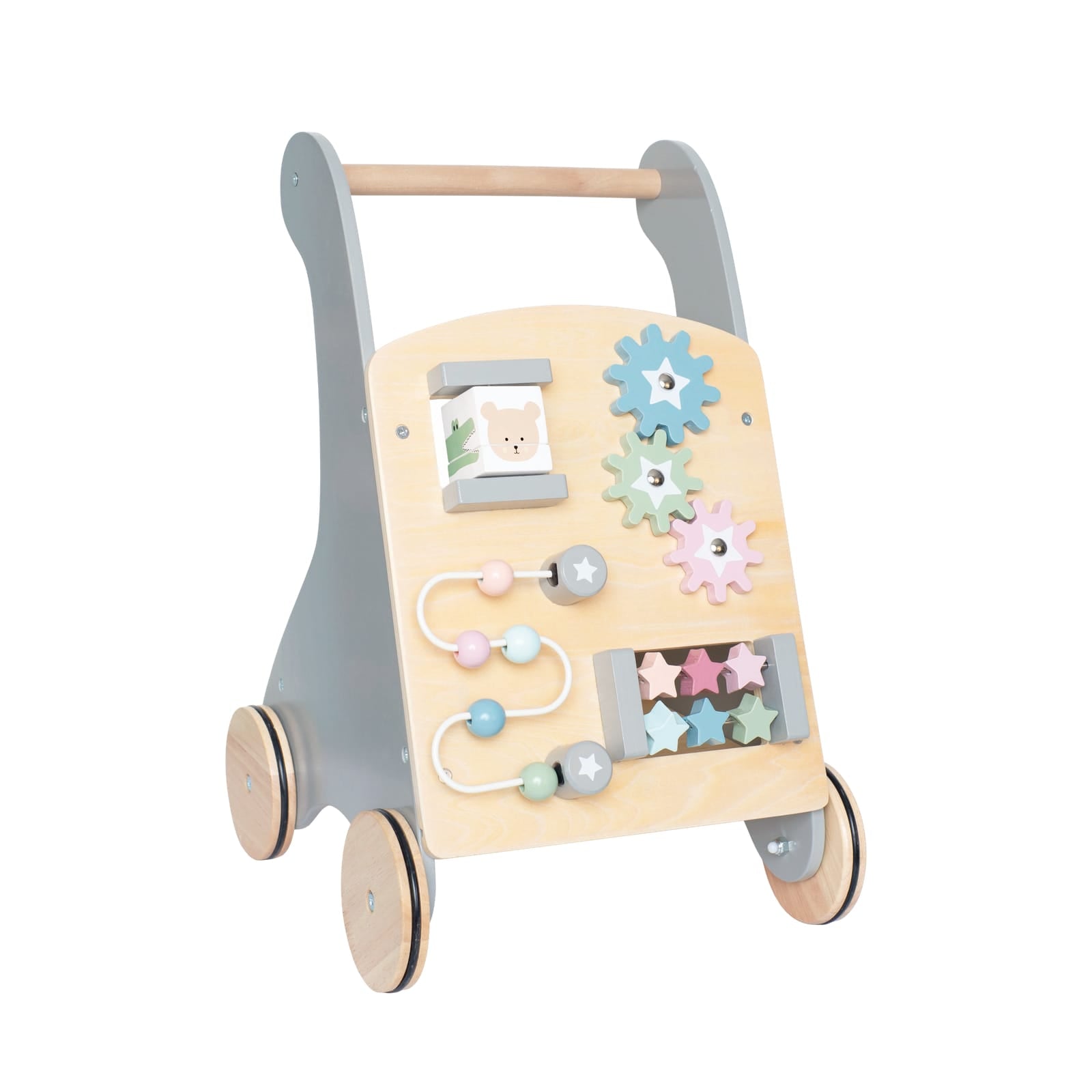 Grey Activity Baby Walker - Teddy