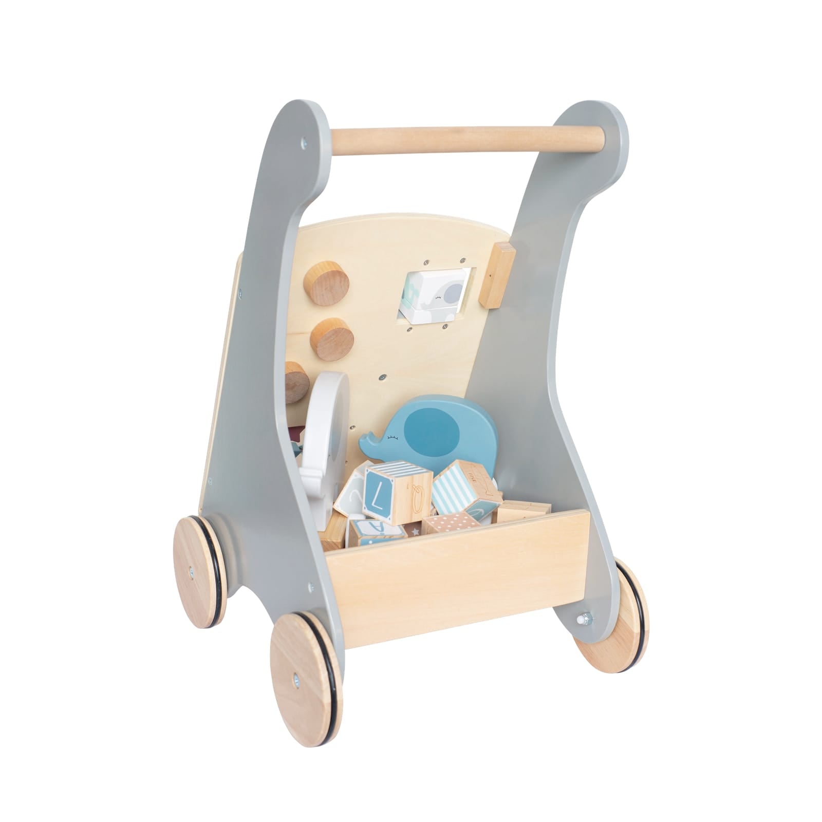 Grey Activity Baby Walker - Teddy