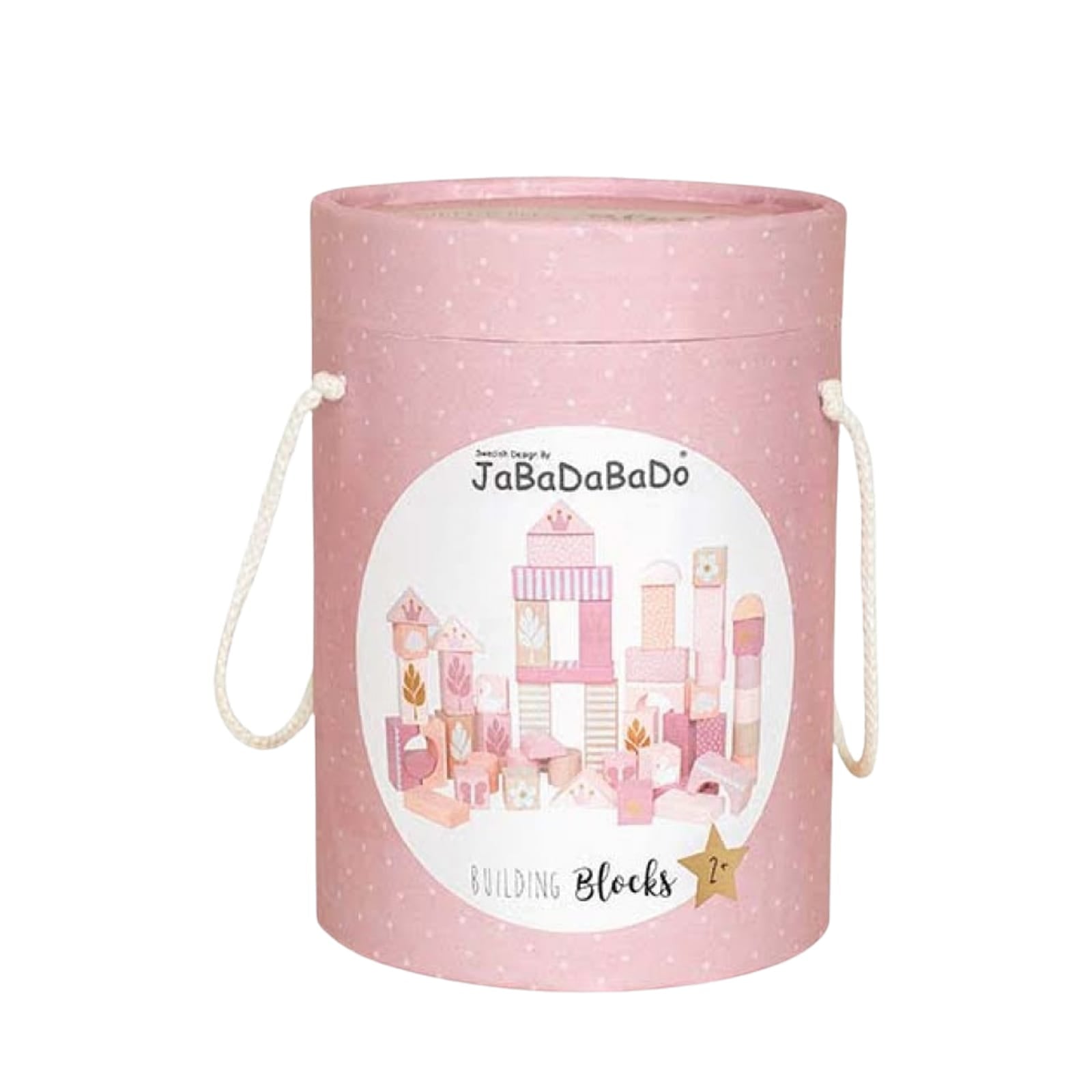 47 Wooden Building Blocks - Pink