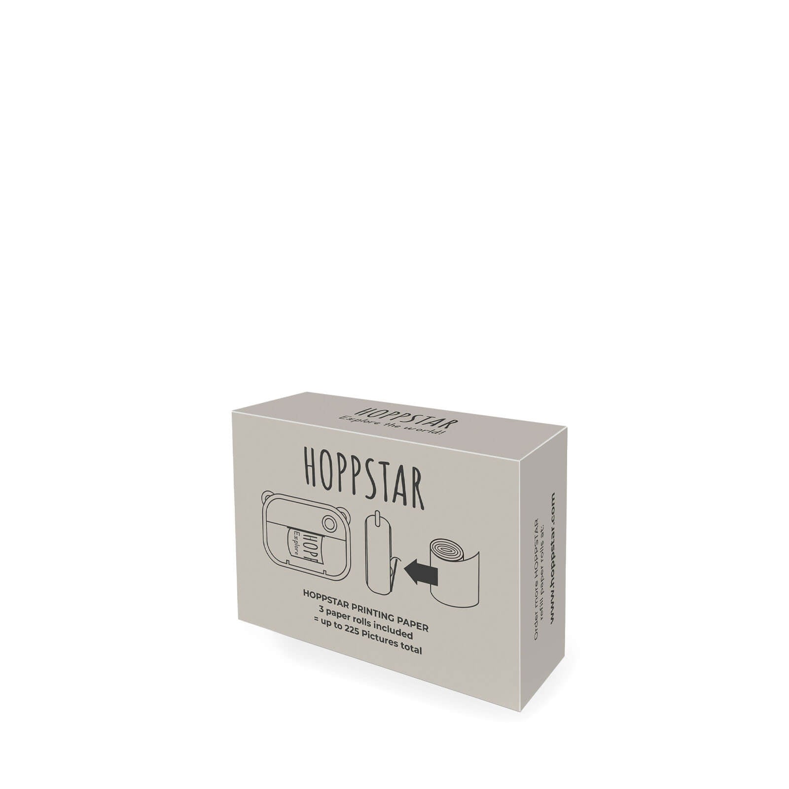3 Paper Rolls Refills - White