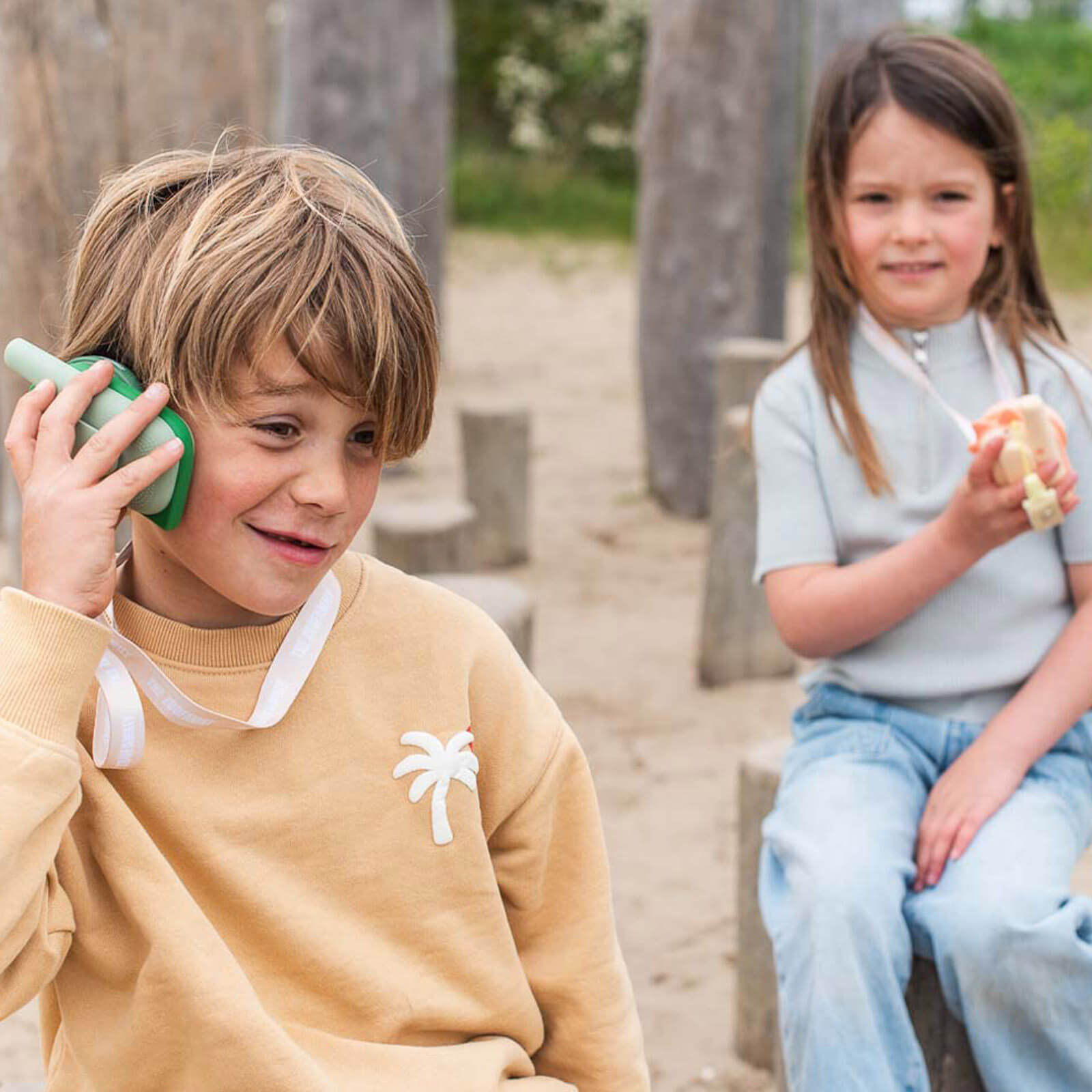 Walkie Talkie Set - Dino Pink and Green