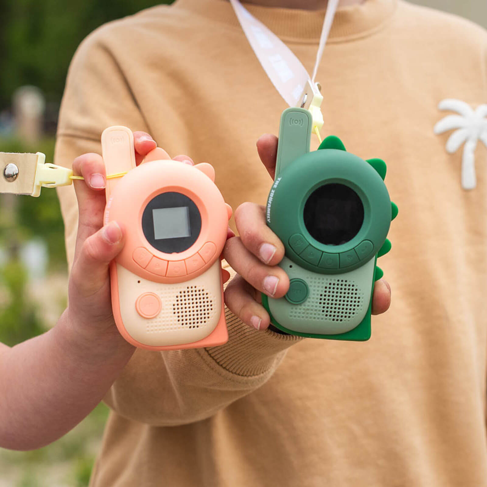 Walkie Talkie Set - Dino Pink and Green