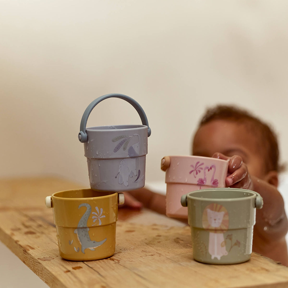 Bath Cups - Safari Friends