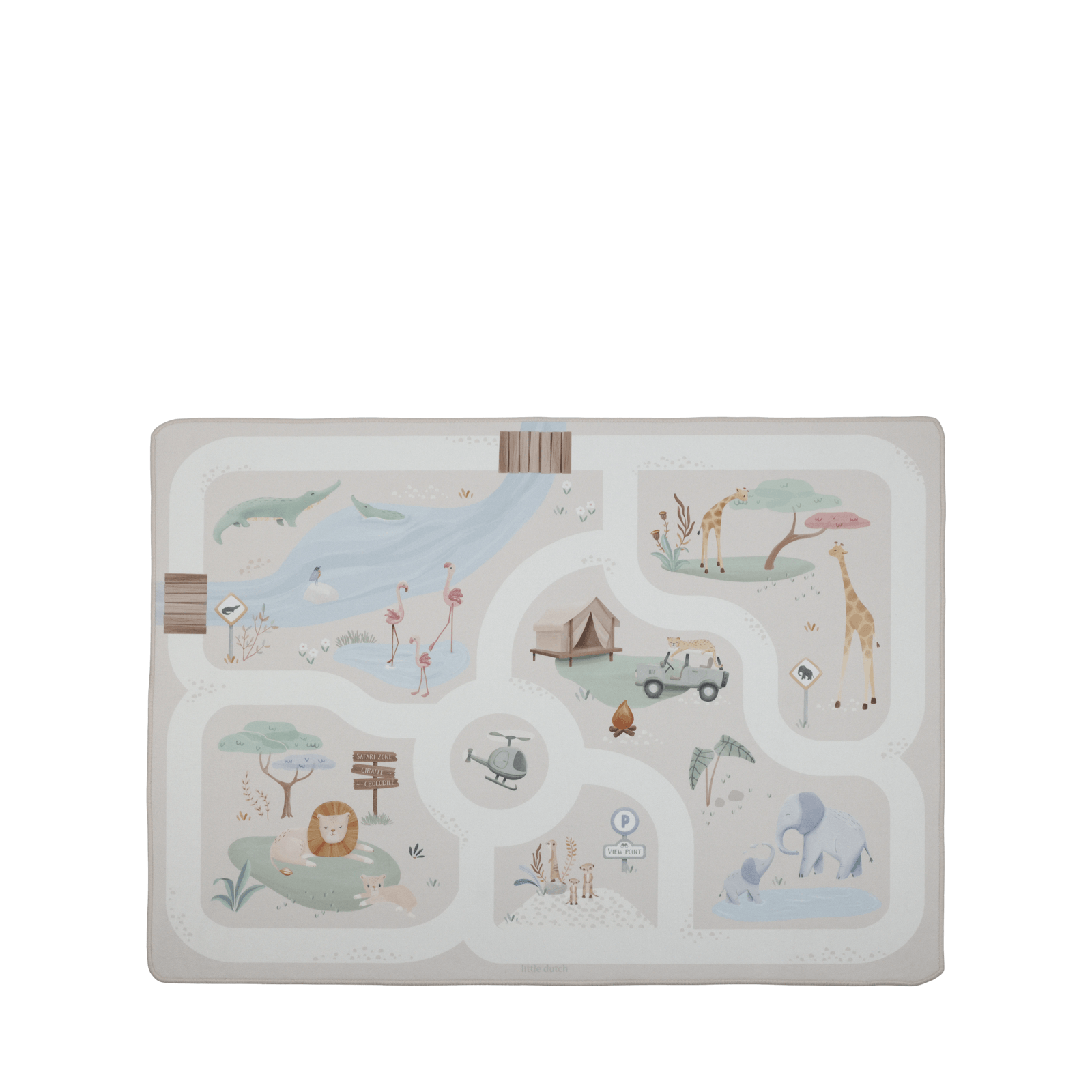 Car Play Mat - Safari Friends