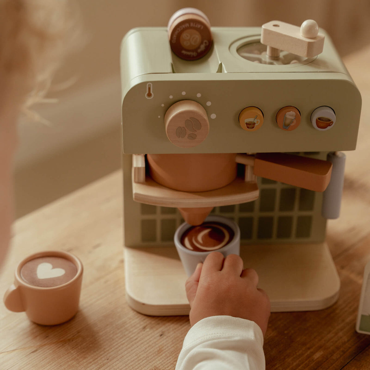 Wooden Coffee Machine - 13 Pieces